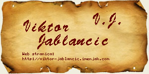 Viktor Jablančić vizit kartica